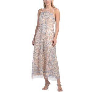 MAGGY LONDON Sleeveless Sequin Embroidered Gown